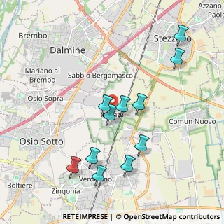 Mappa Piazza Roma, 24040 Levate BG, Italia (1.95727)