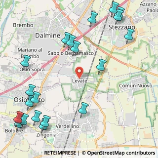 Mappa Piazza Roma, 24040 Levate BG, Italia (3.035)