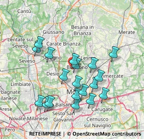 Mappa Via degli Artigiani, 20853 Biassono MB, Italia (7.01474)