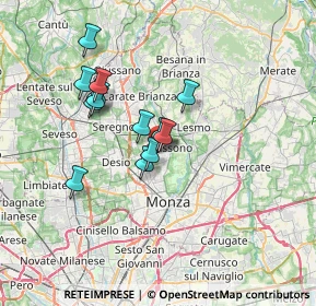 Mappa Via degli Artigiani, 20853 Biassono MB, Italia (5.61462)