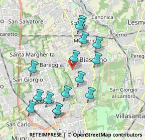 Mappa Via degli Artigiani, 20853 Biassono MB, Italia (1.95267)