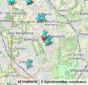 Mappa Via degli Artigiani, 20853 Biassono MB, Italia (2.5825)