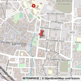 Mappa Via Giuseppe Parini, 6, 21047 Saronno, Varese (Lombardia)