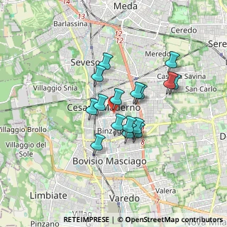 Mappa Via Villa Vittorio, 20811 Cesano Maderno MB, Italia (1.28375)