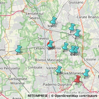 Mappa Via Villa Vittorio, 20811 Cesano Maderno MB, Italia (4.57)