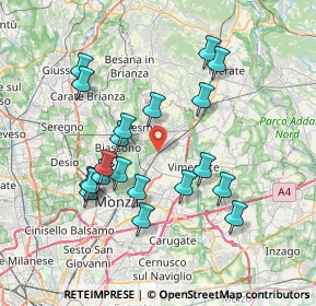 Mappa 20862 Arcore MB, Italia (7.1485)