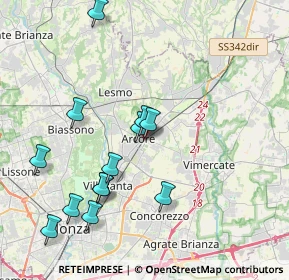 Mappa 20862 Arcore MB, Italia (4.07692)