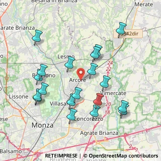 Mappa 20862 Arcore MB, Italia (4.05842)