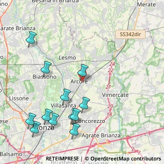 Mappa 20862 Arcore MB, Italia (4.98417)