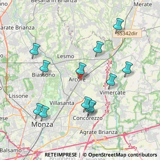 Mappa 20862 Arcore MB, Italia (4.24583)