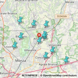 Mappa 20862 Arcore MB, Italia (3.76545)