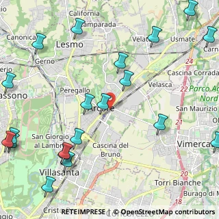 Mappa 20862 Arcore MB, Italia (3.054)