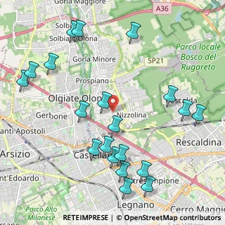 Mappa Palestra delle scuole medie, 21050 Marnate VA, Italia (2.487)