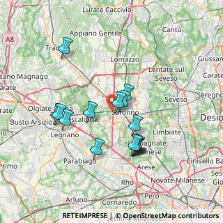 Mappa Via Enrico Toti, 21040 Gerenzano VA, Italia (6.42467)