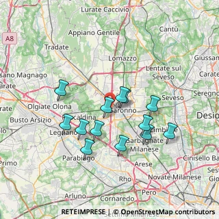 Mappa Via Enrico Toti, 21040 Gerenzano VA, Italia (6.26231)