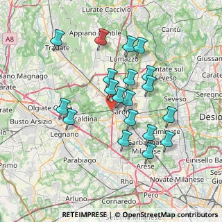 Mappa Via Enrico Toti, 21040 Gerenzano VA, Italia (6.64474)