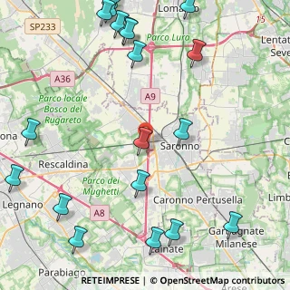 Mappa Via Enrico Toti, 21040 Gerenzano VA, Italia (6.1615)