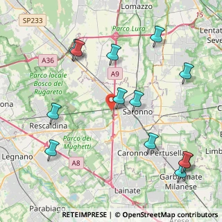 Mappa Via Enrico Toti, 21040 Gerenzano VA, Italia (4.95923)