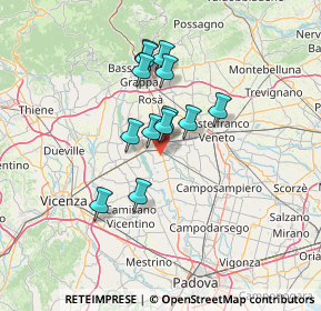 Mappa Via delle Pezze, 35013 Cittadella PD, Italia (10.39154)