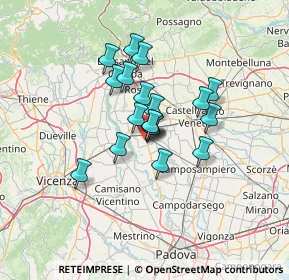 Mappa Via delle Pezze, 35013 Cittadella PD, Italia (9.09632)