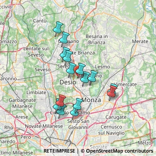 Mappa Via Rinaldo Ambrogio Fossati, 20851 Lissone MB, Italia (6.39267)