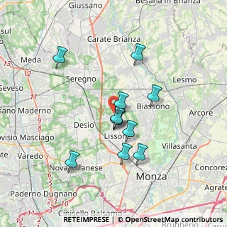 Mappa Via Rinaldo Ambrogio Fossati, 20851 Lissone MB, Italia (2.96818)