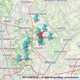 Mappa Via C. Correnti, 20851 Lissone MB, Italia (2.86167)