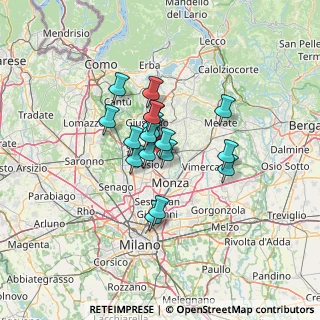 Mappa Via C. Correnti, 20851 Lissone MB, Italia (8.76444)