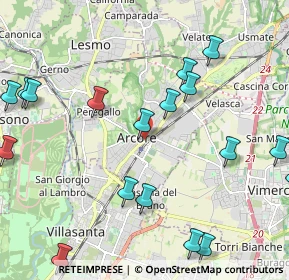 Mappa Via Gorizia, 20862 Arcore MB, Italia (2.64889)