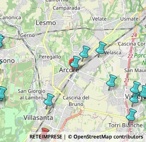 Mappa Via Gorizia, 20862 Arcore MB, Italia (3.225)