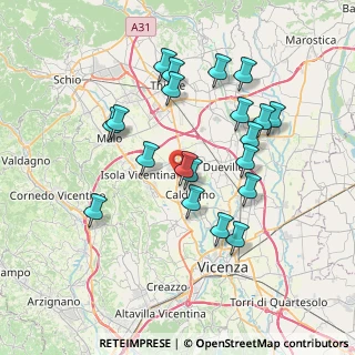 Mappa Via Pontaron, 36030 Caldogno VI, Italia (7.019)