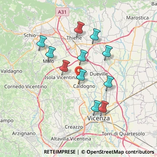 Mappa Via Pontaron, 36030 Caldogno VI, Italia (6.79636)