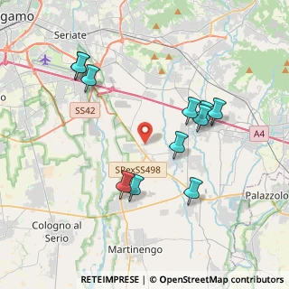 Mappa Via Monte Misma, 24050 Calcinate BG, Italia (3.88636)