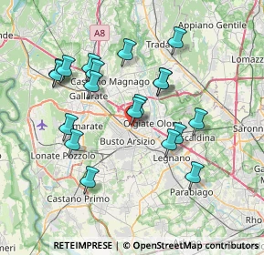 Mappa 21052 Olgiate Olona VA, Italia (6.92474)
