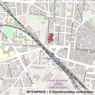Mappa Viale Rimembranze, 1, 21047 Saronno, Varese (Lombardia)