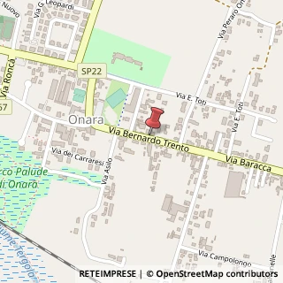 Mappa Via B. Trento, 23, 35019 Tombolo, Padova (Veneto)