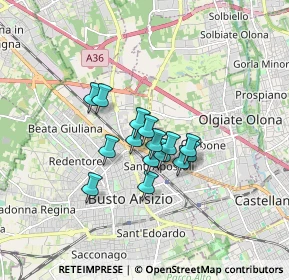 Mappa Via per Fagnano Olona, 21052 Busto Arsizio VA, Italia (1.10267)
