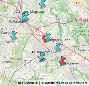 Mappa Via per Fagnano Olona, 21052 Busto Arsizio VA, Italia (4.94583)