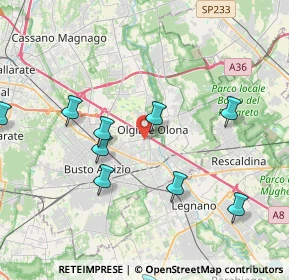 Mappa Via Papa Pio X, 21057 Olgiate Olona VA, Italia (5.00636)