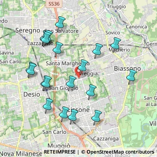 Mappa Via dei Platani, 20851 Lissone MB, Italia (2.186)
