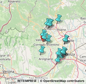 Mappa Pista Ciclabile Agno Guà, 36078 Valdagno VI, Italia (12.31313)