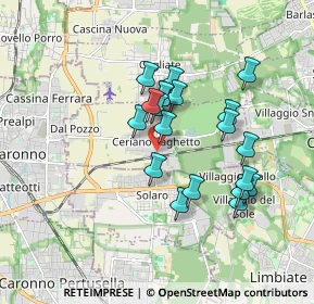Mappa Via I Maggio, 20816 Ceriano Laghetto MB, Italia (1.492)