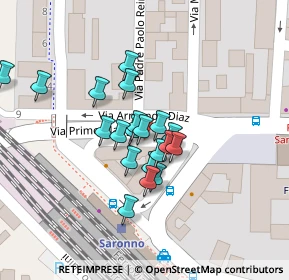 Mappa Piazza L. Cadorna, 21047 Saronno VA, Italia (0.025)