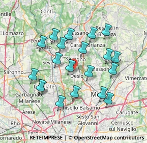 Mappa Desio, 20033 Desio MB, Italia (6.957)