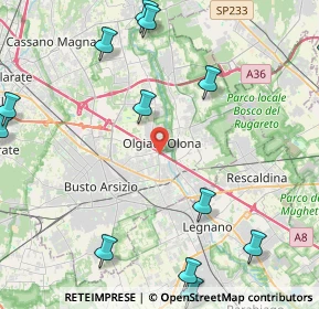 Mappa Via Monte Grappa, 21057 Olgiate Olona VA, Italia (6.9535)