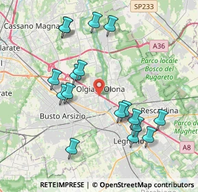 Mappa Via Monte Grappa, 21057 Olgiate Olona VA, Italia (4.00882)