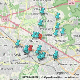 Mappa Via Monte Grappa, 21057 Olgiate Olona VA, Italia (1.9975)