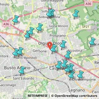 Mappa Via Monte Grappa, 21057 Olgiate Olona VA, Italia (2.531)