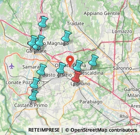 Mappa Via Monte Grappa, 21057 Olgiate Olona VA, Italia (7.0775)