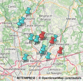 Mappa Scuole Medie, 20853 Biassono MB, Italia (6.21286)